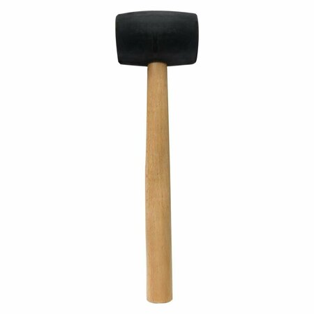 PINPOINT 32 oz Rubber Mallet Hammer with Black Head & Hardwood Handle PI2752704